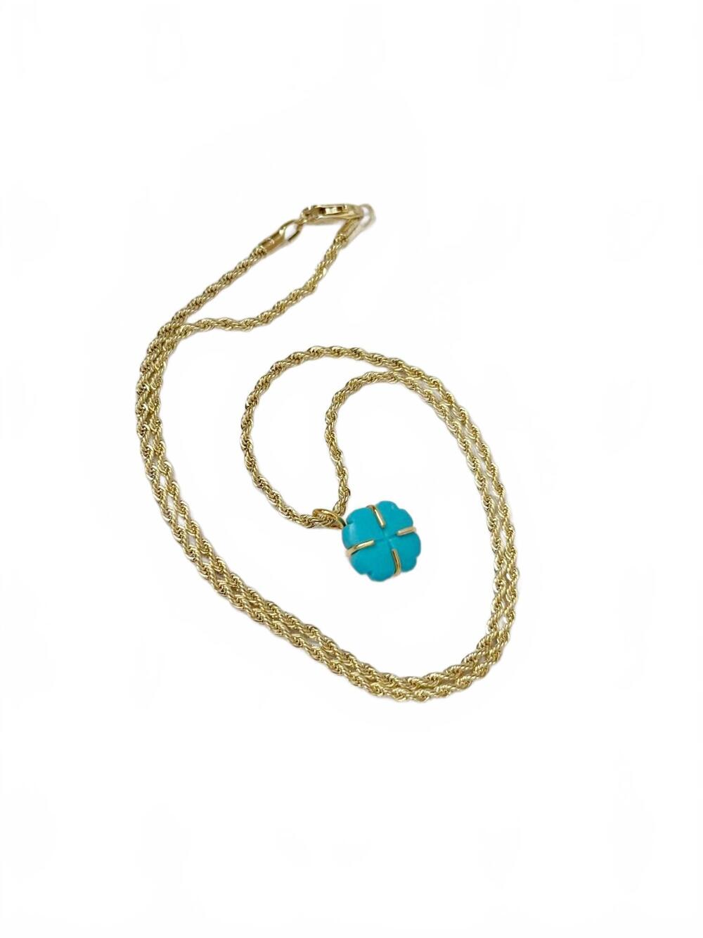 NEW TRAMPS+THIEVES women's marin blue necklace in gold